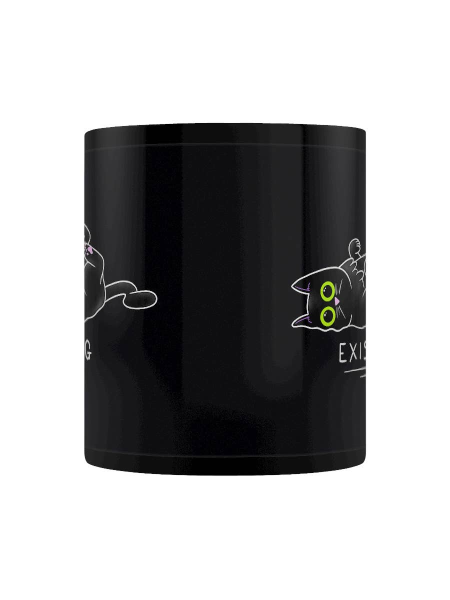 Shadow The Existing Kitten Black Mug
